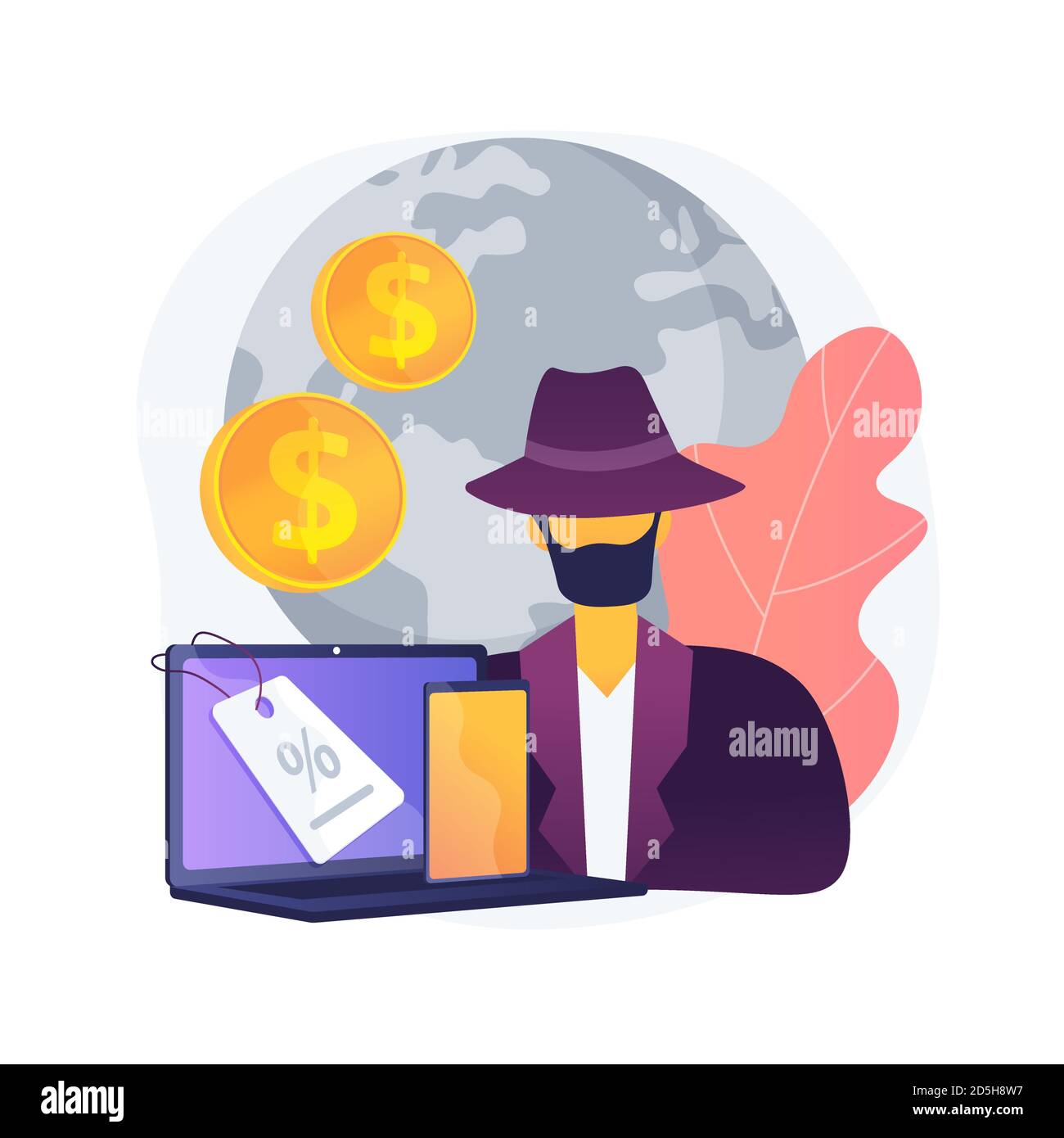 Gray market abstract concept vector illustration Stock Vector Image