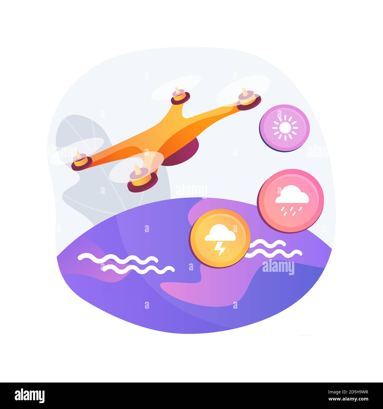 Meteorology drones abstract concept vector illustration Stock Vector ...