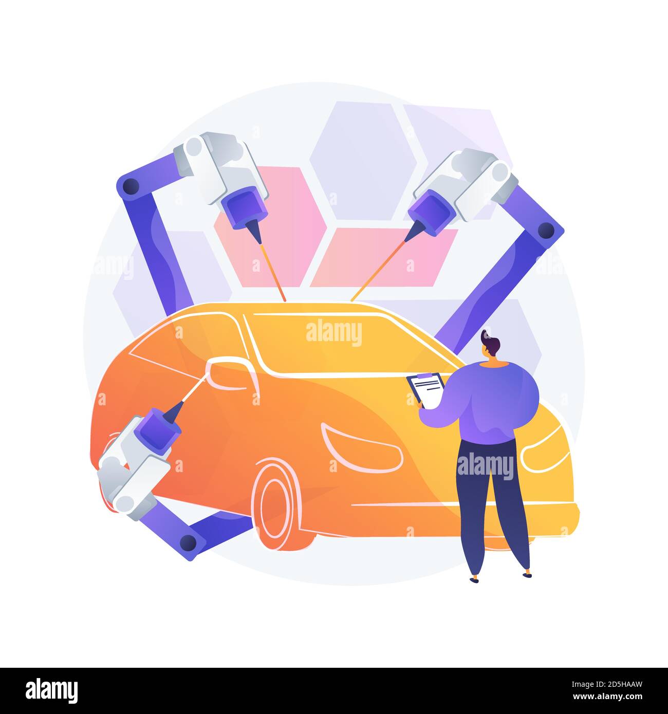 Laser technologies abstract concept vector illustration. Stock Vector