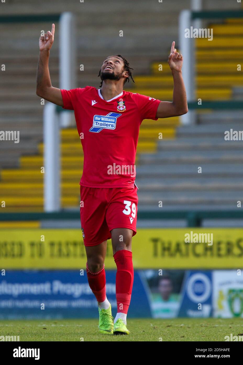 Yeovil Town FC versus Kings Lynn Town FC, National League Vanarama , Yeovil , Kings Lynn , Somerset , Tom Knowles ,3-1 home win, Huish Park, Stock Photo