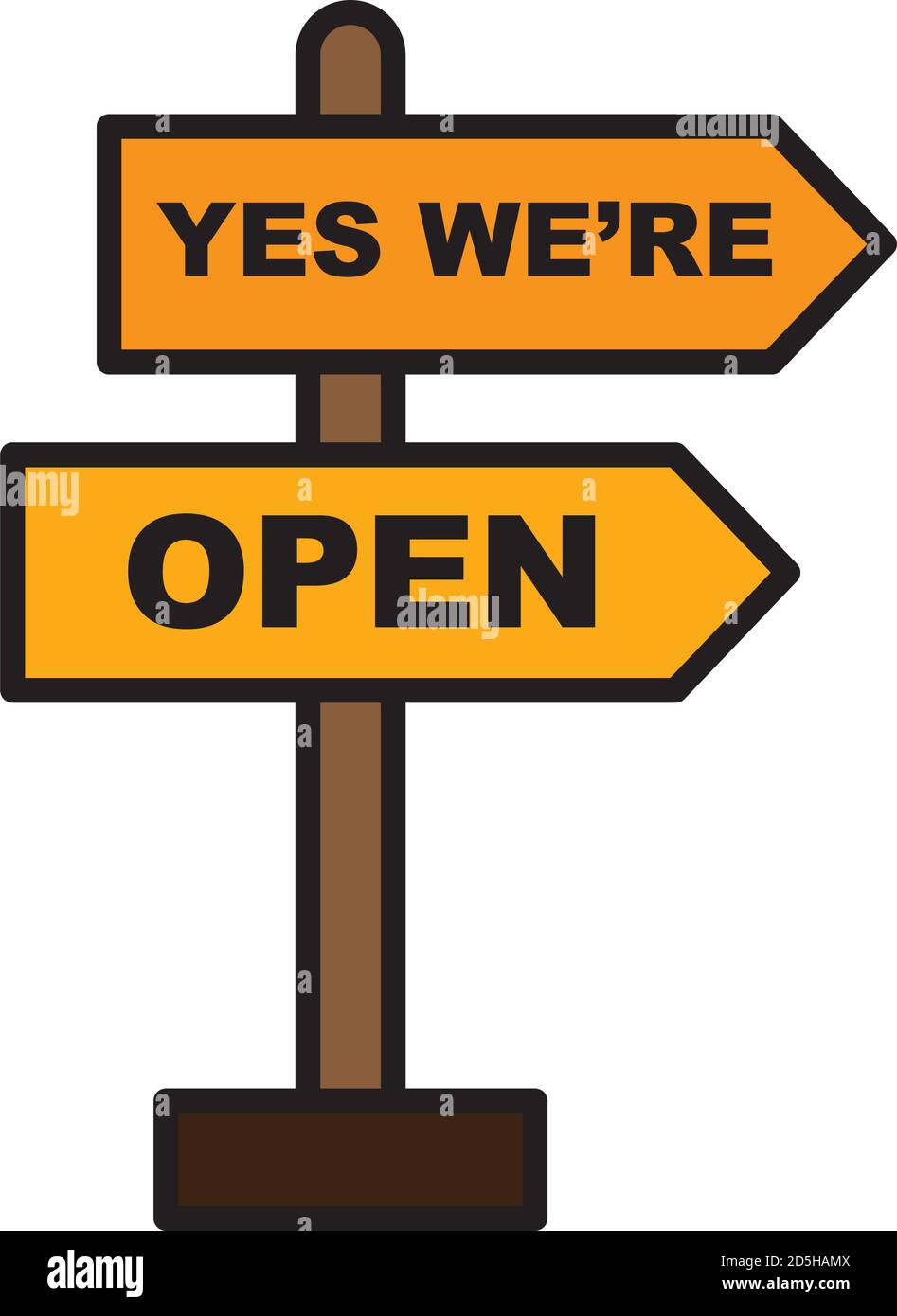 Yes or no road sign Stock Vector Images - Alamy