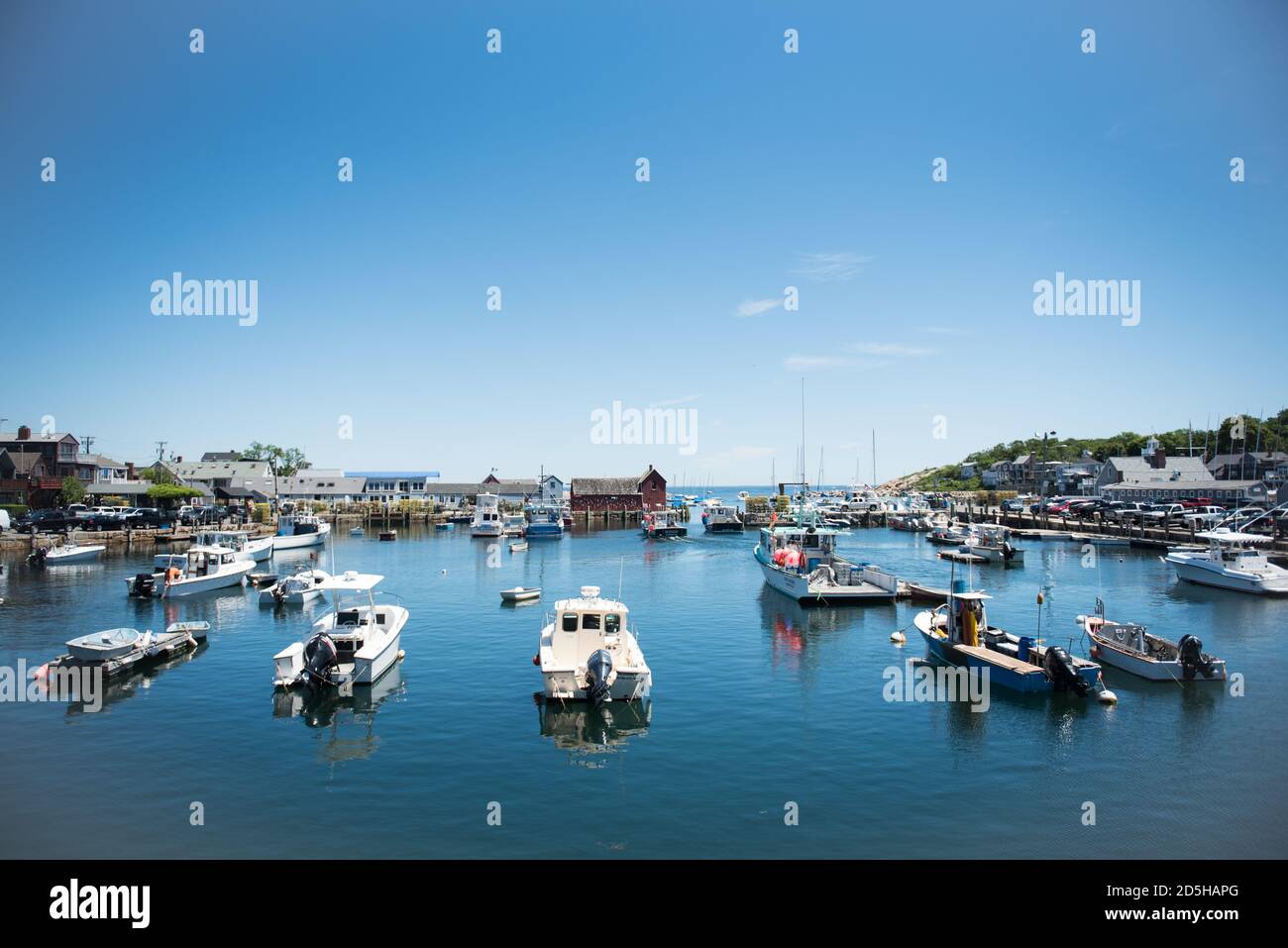 Boats on the water in Rockport harbor, MA Stock Photo Alamy