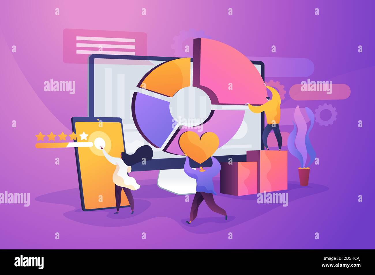Customer relationship management flat vector illustration Stock Vector ...