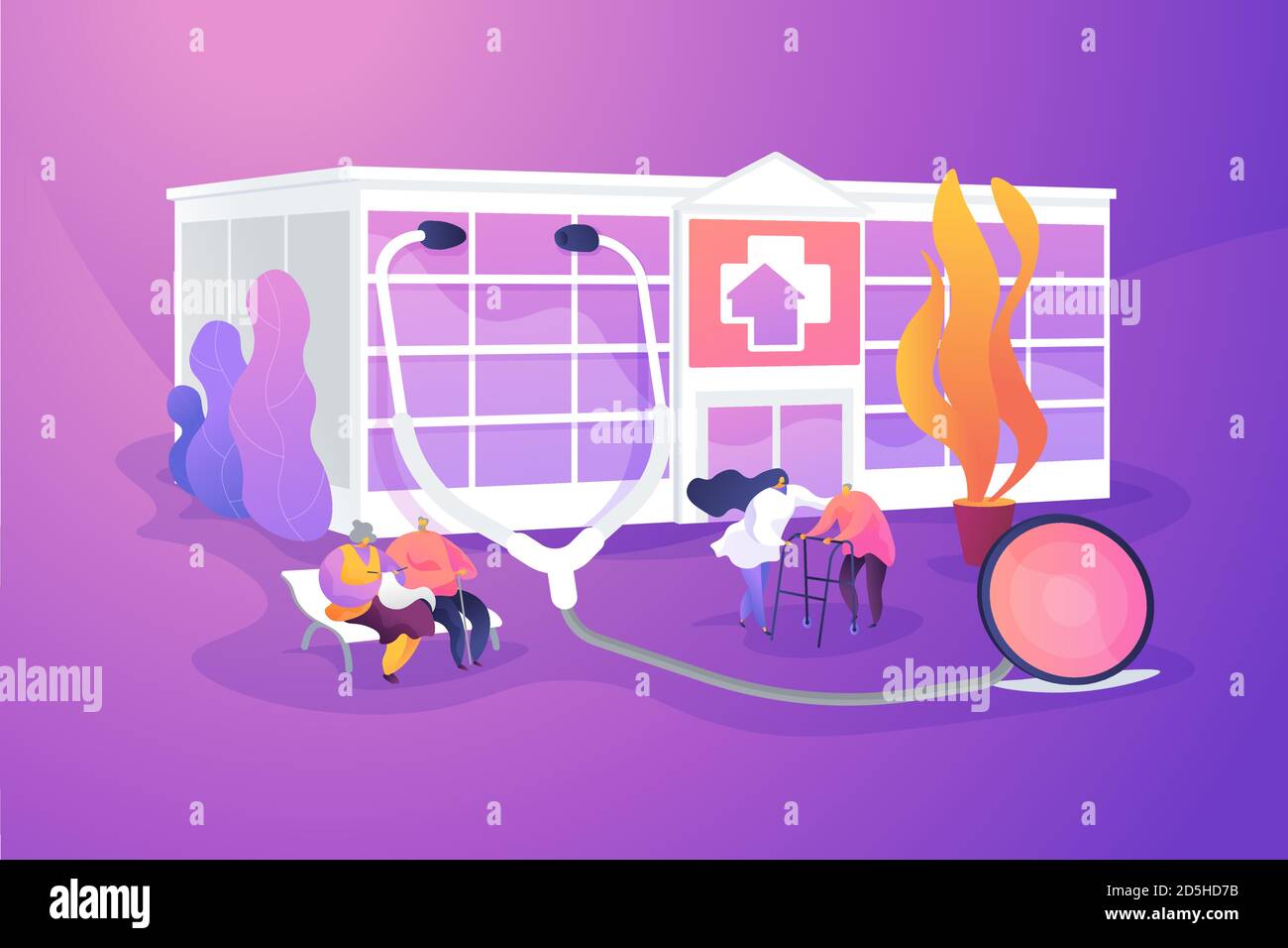 Nursing home concept vector illustration Stock Vector Image & Art Alamy