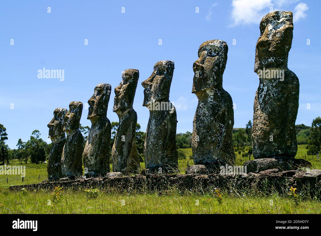 7 moai hi-res stock photography and images - Alamy