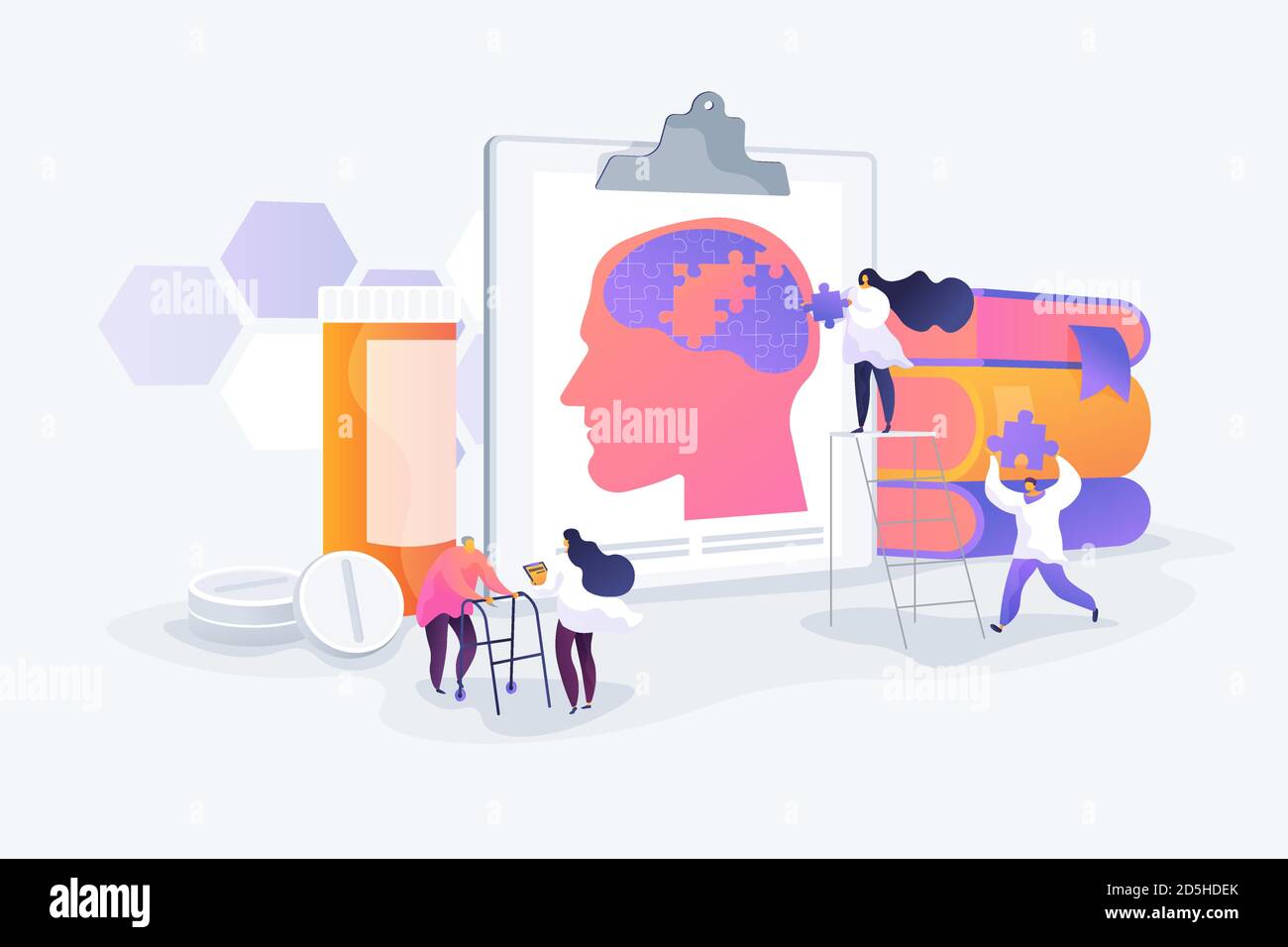 Alzheimer disease concept vector illustration Stock Vector Image & Art ...