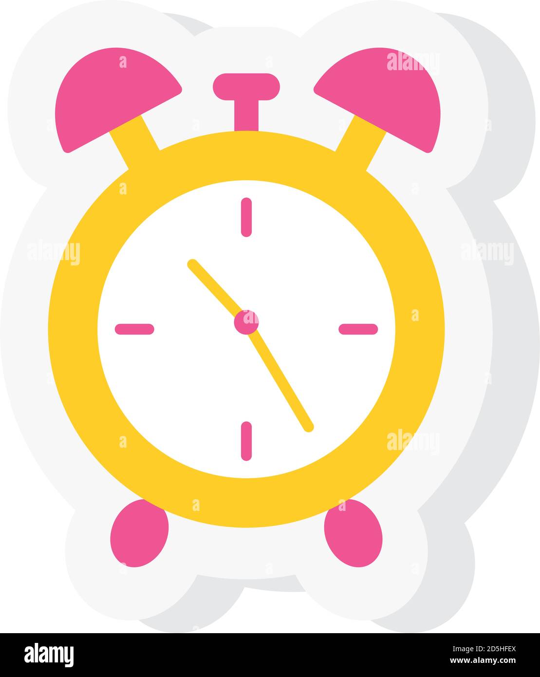 clock sticker and flat style icon vector design Stock Vector Image ...
