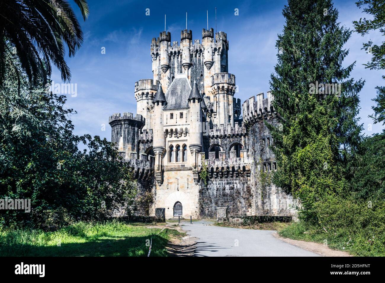 Abandoned Butron castle in Pais Vasco, Castillo de Butron Spain Stock ...