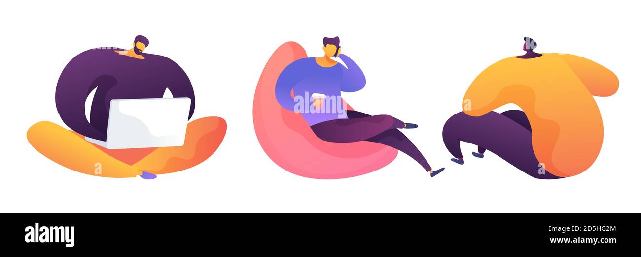 Office work concept vector illustrations set Stock Vector Image & Art ...