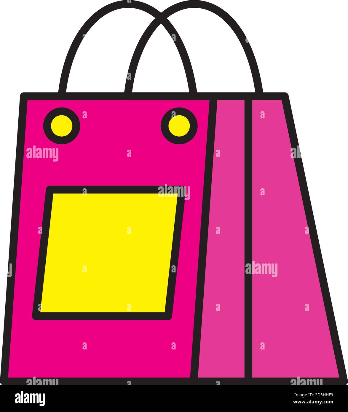 shopping bag line and fill style icon vector design Stock Vector Image ...
