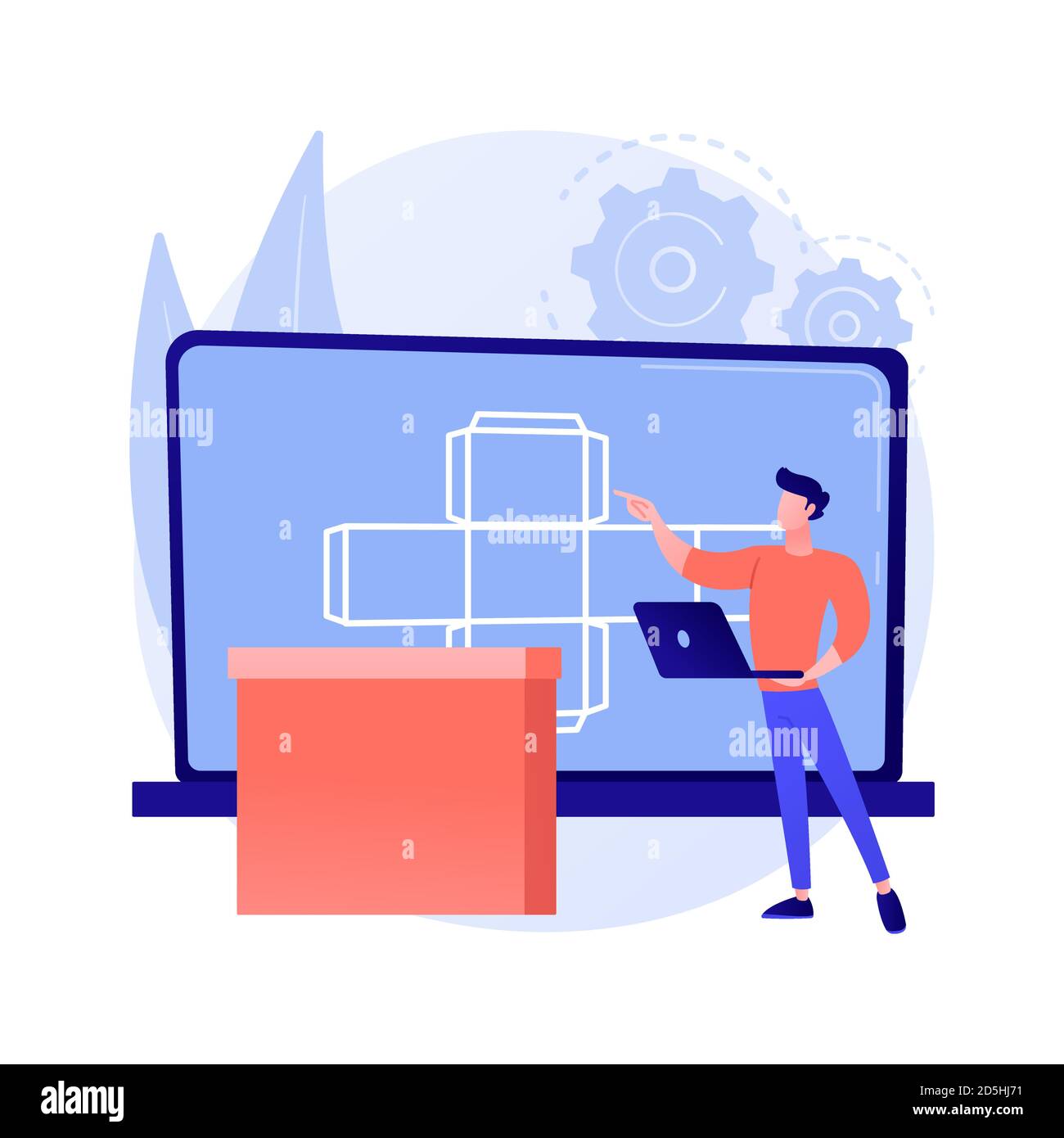 Digital packaging abstract concept vector illustration Stock Vector ...