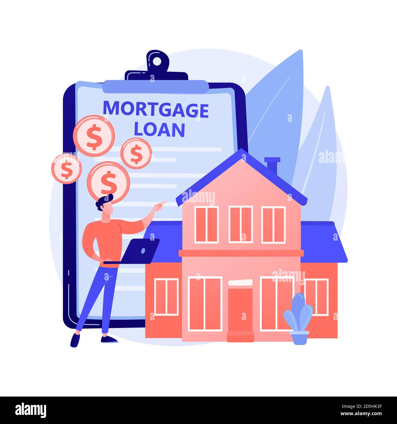 Mortgage loan abstract concept vector illustration Stock Vector Image