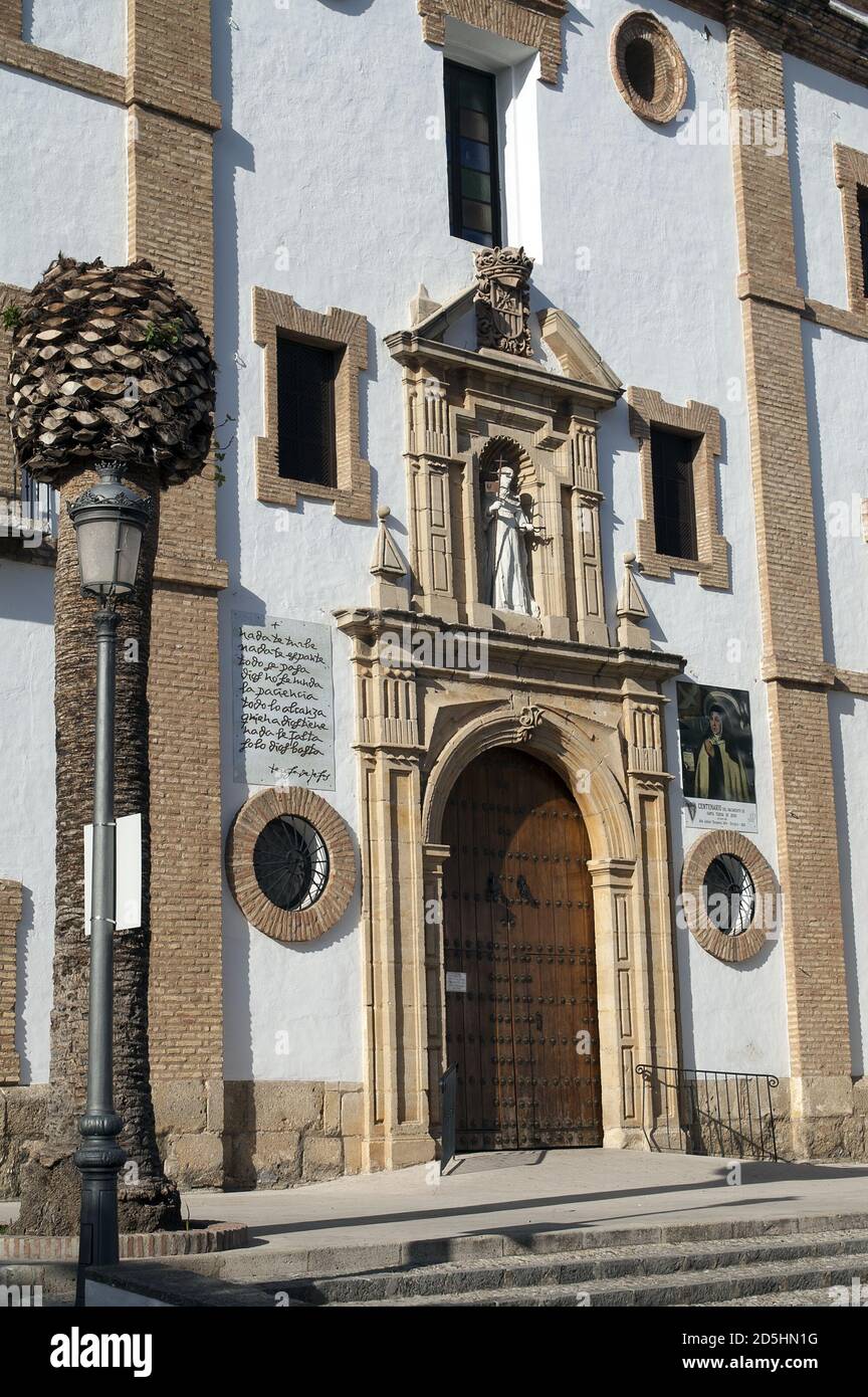 Ronda, España, Hiszpania, Spain, Spanien; Iglesia de Nuestra Señora de la Merced; Facade, portal, main entrance. Fassade, Portal, Haupteingang. Stock Photo