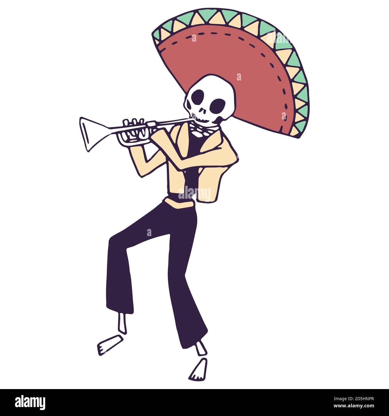 Mexican trumpet player Stock Vector Images Alamy