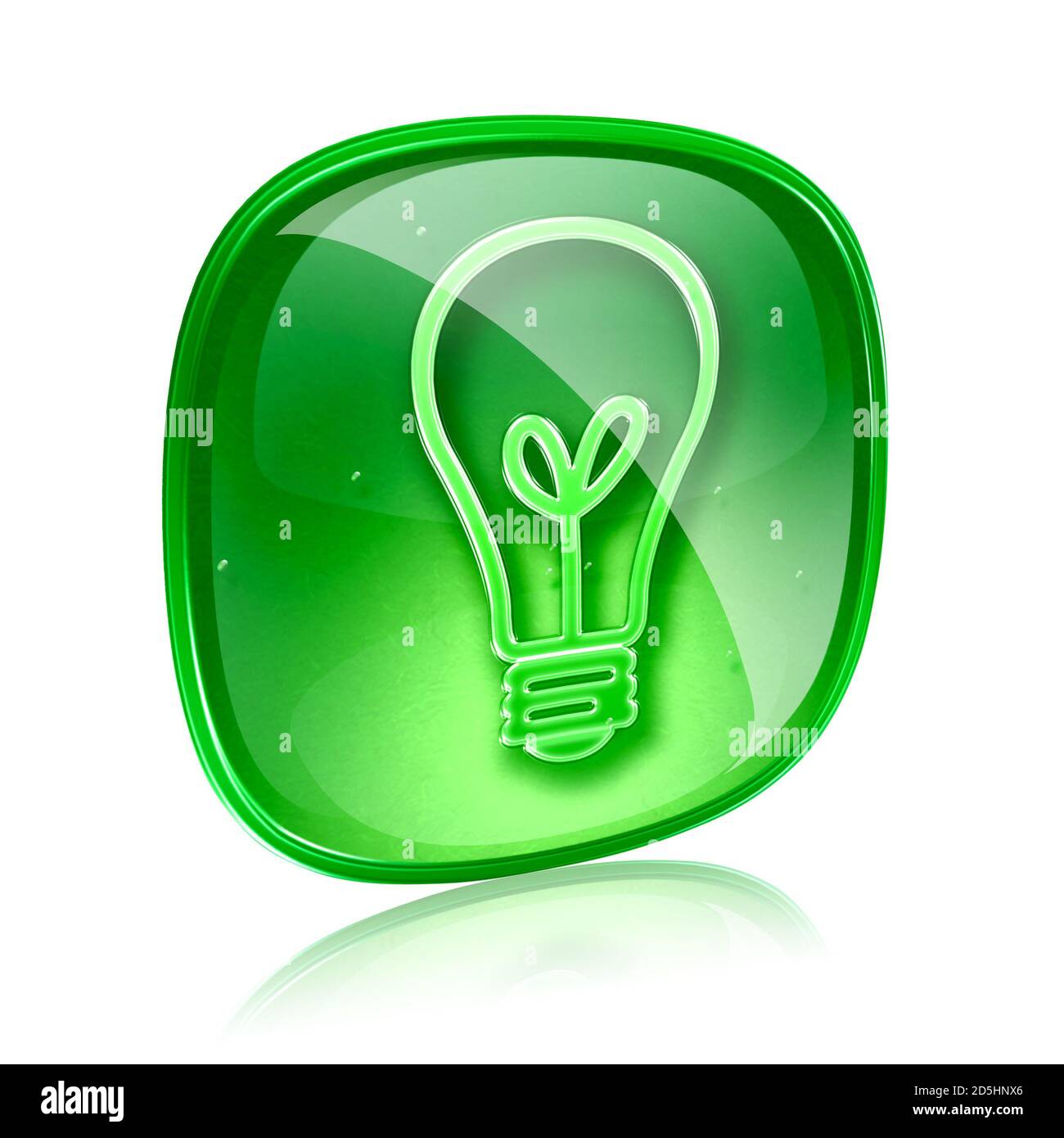Green Light Bulb Icon
