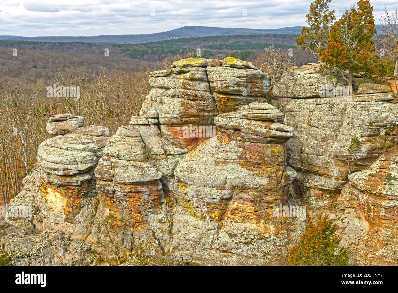 Colorful Rocks in the Wilderness in Garden of the Gods in Shawnee ...