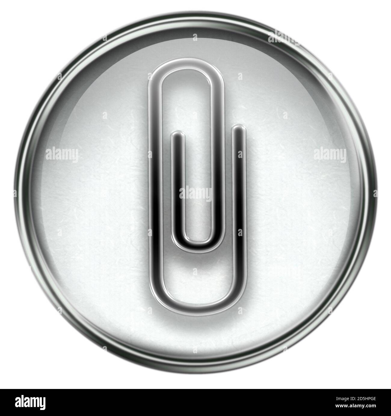 Paper clip icon grey Stock Photo - Alamy