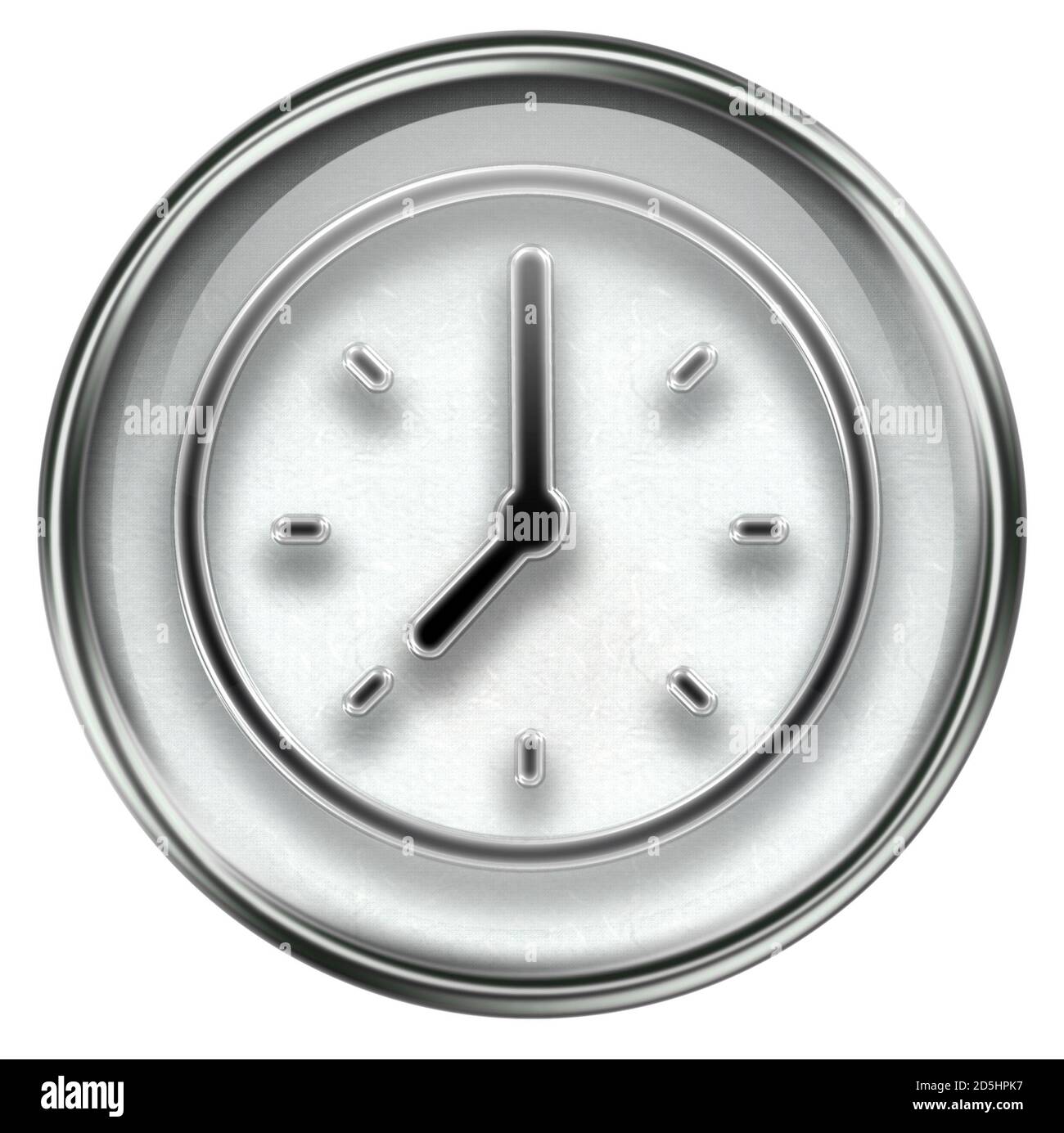 clock icon grey Stock Photo