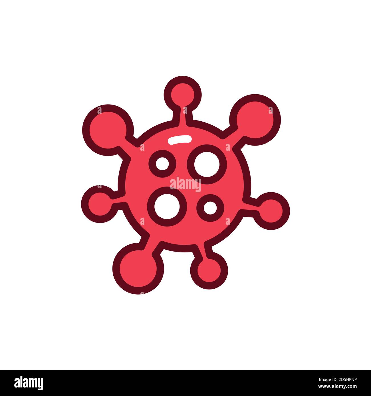 Coronavirus color line icon. Vector illustration Stock Vector