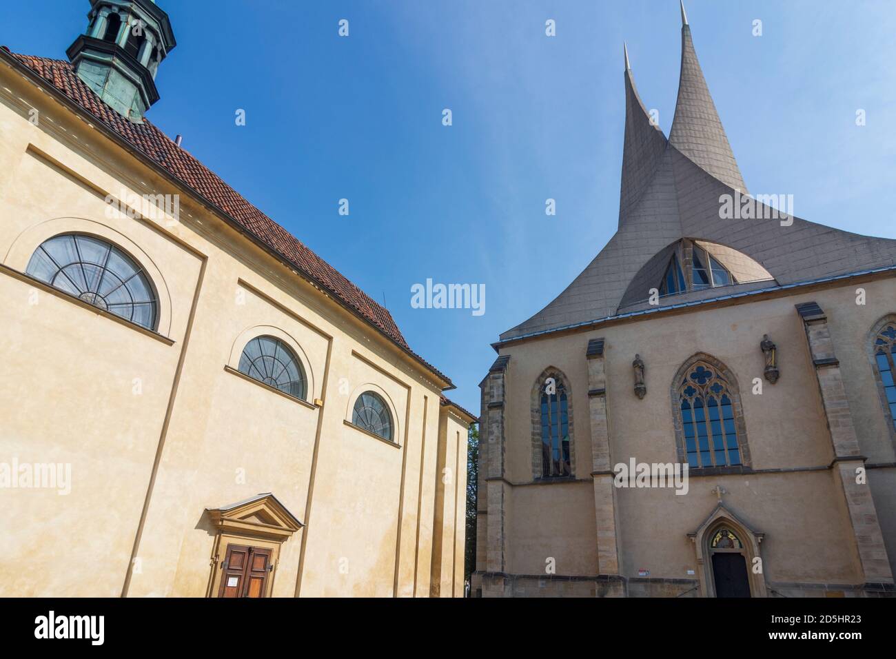 Praha: Emmaus Monastery (Emauzy or Emauzsky klaster) in Nove Mesto, New Town, Praha, Prag, Prague, Czech Stock Photo