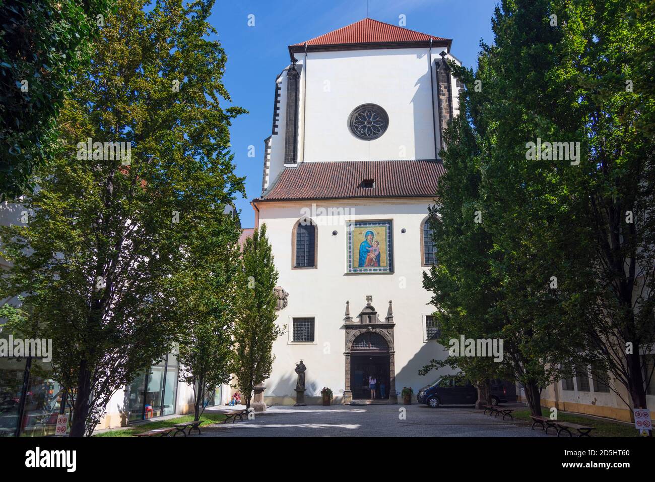 Praha: Church of Our Lady of the Snows (Panny Marie Snezne) in Nove Mesto, New Town, Praha, Prag, Prague, Czech Stock Photo