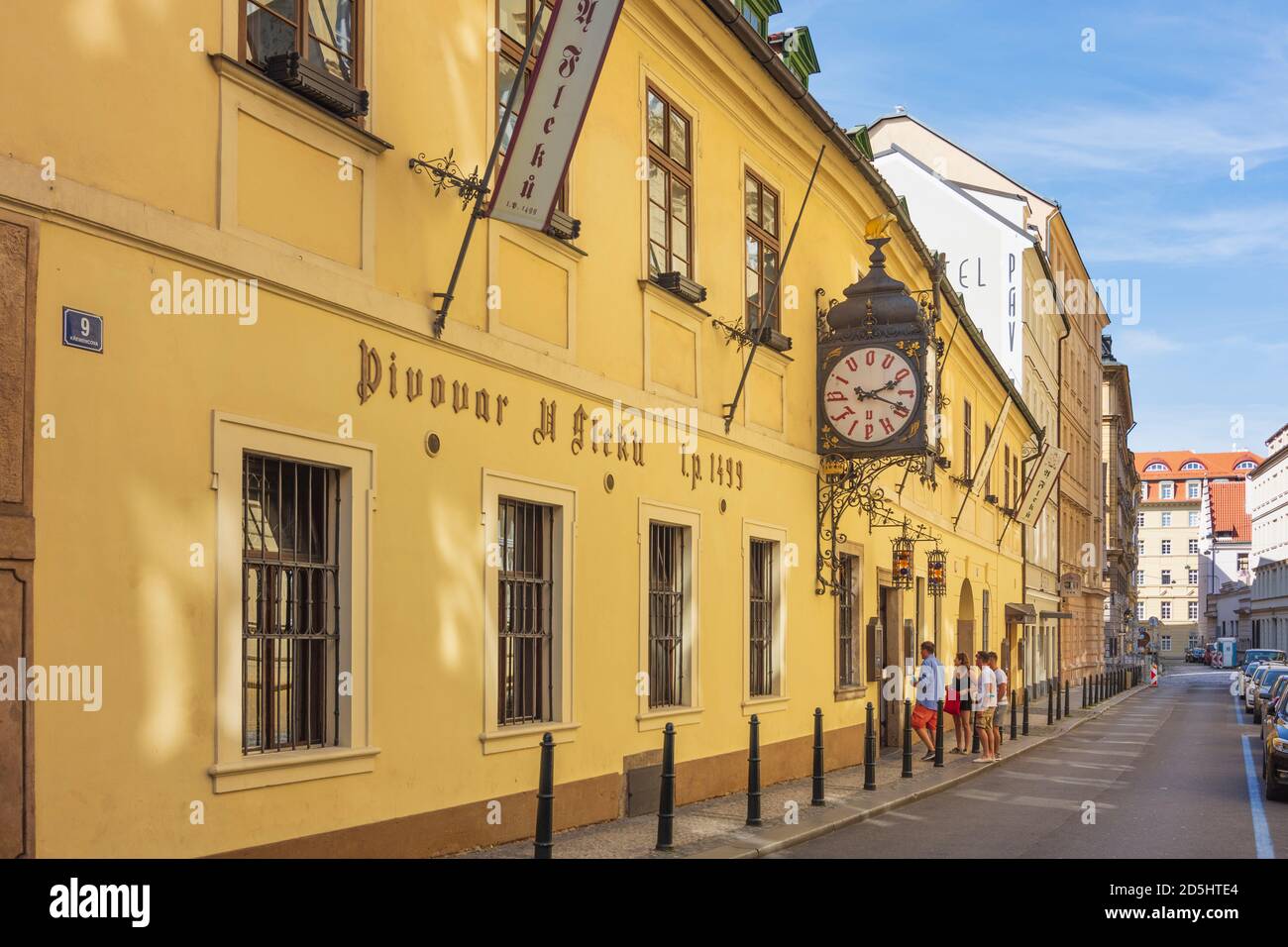 Praha: 'U Fleku' pub and microbrewery in Nove Mesto, New Town, Praha, Prag, Prague, Czech Stock Photo