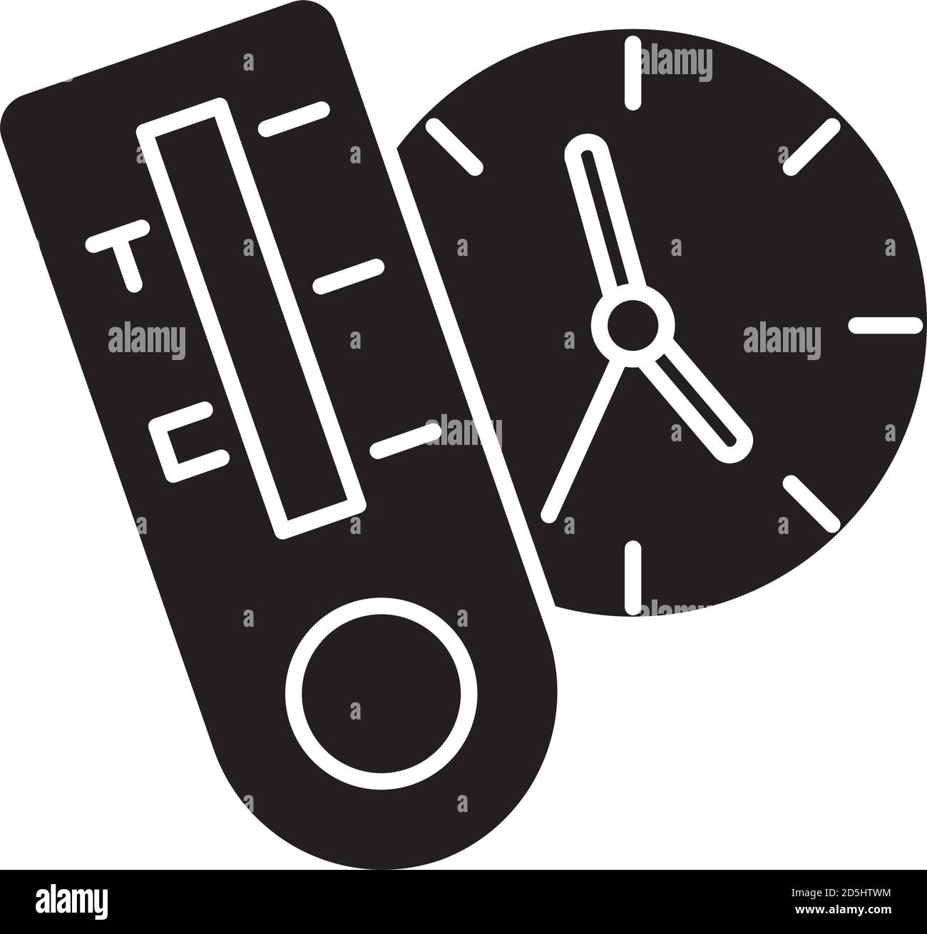 test and clock silhouette style icon vector design Stock Vector Image ...