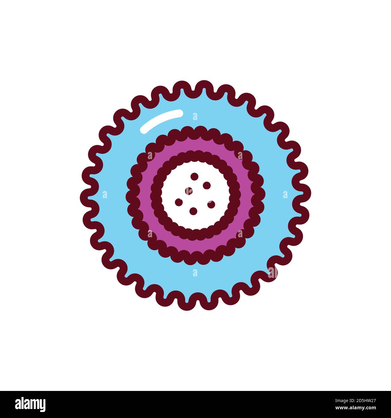 Virus hepatitis b color line icon. Vector illustration Stock Vector