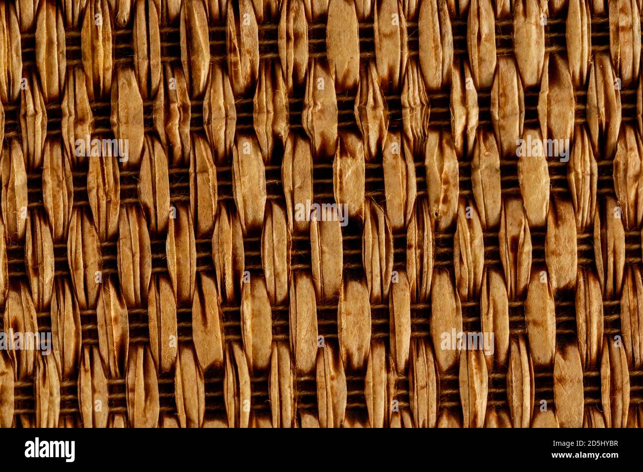 Brown Textured Braided Vimini Background Stock Photo