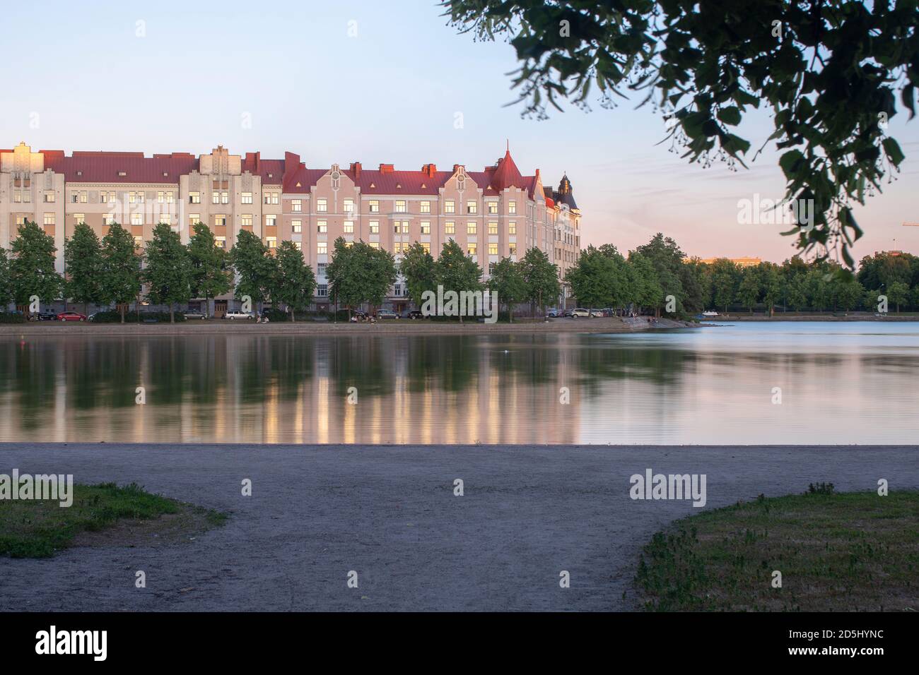 25062019, Helsinki, Finland. Cityscapes from Helsinki during sunny summer evening. Stock Photo