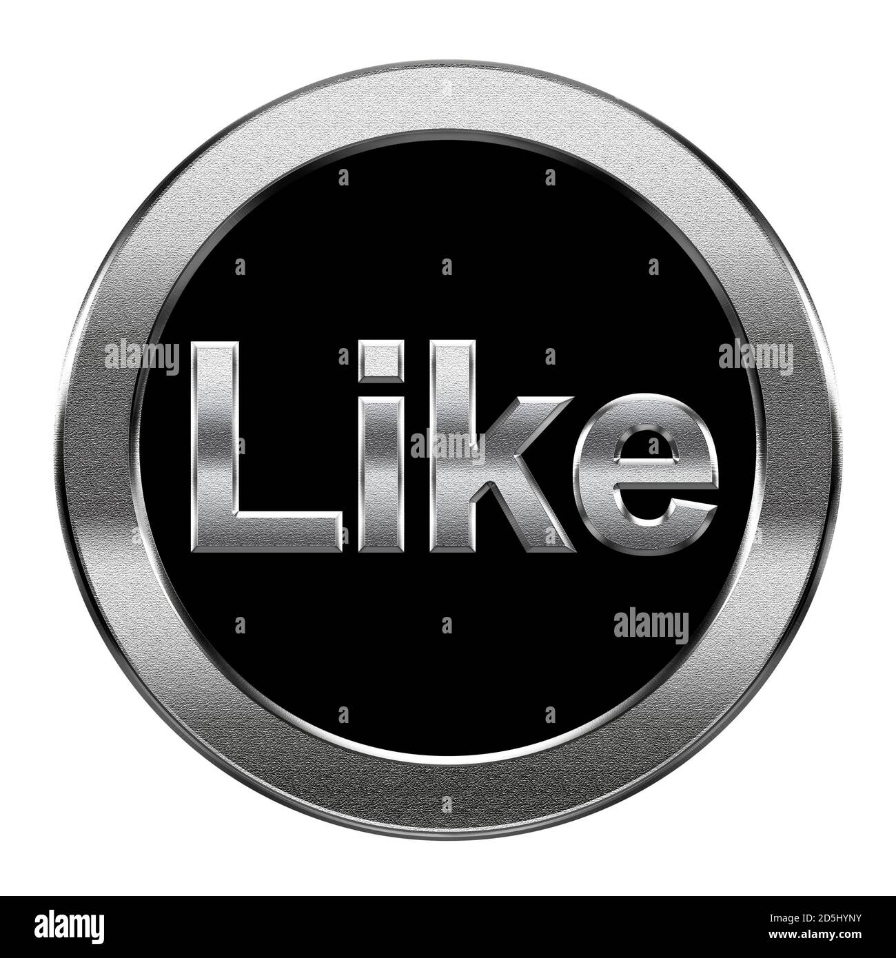 Like icon silver, isolated on white background Stock Photo - Alamy