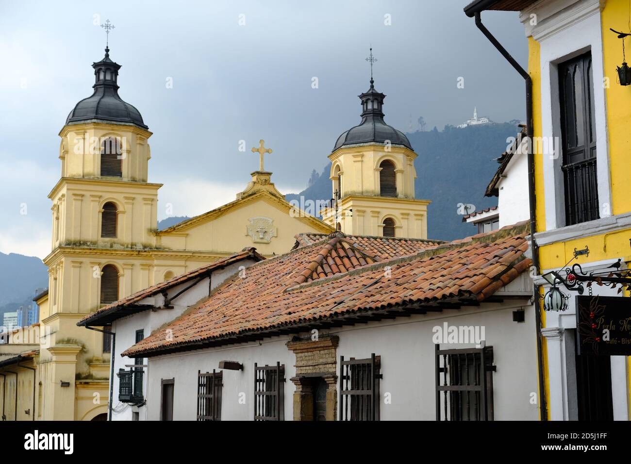 Colombia Bogota - Historic town colonial architecture Stock Photo