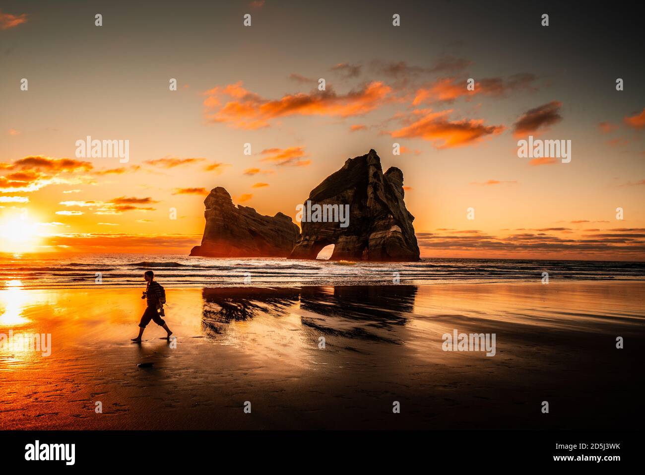 A Day Spent At Whakariki Beach - Fabian Andriessen Stock Photo