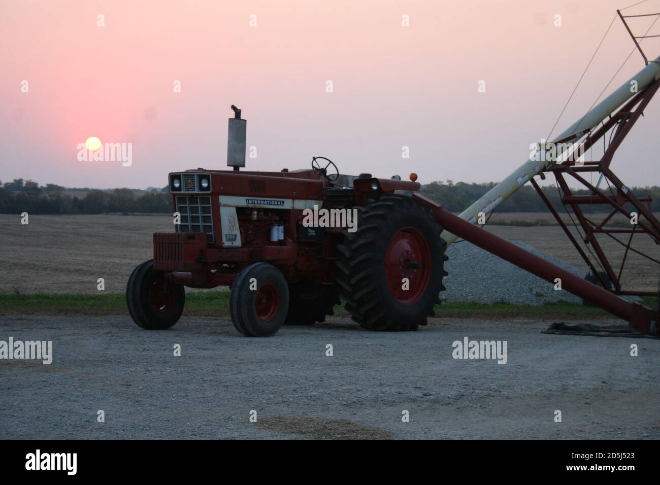 Harvest season in Wisconsin at sun rise Stock Photo Alamy