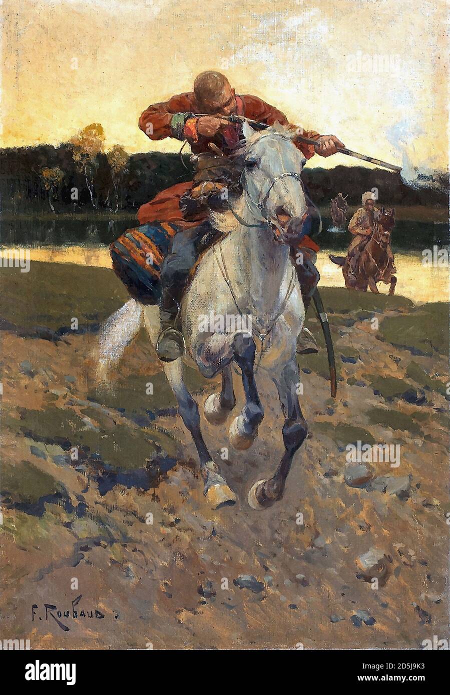 Roubaud Franz - Circassian Horsemen 2 - Russian School - 19th Century Stock  Photo - Alamy