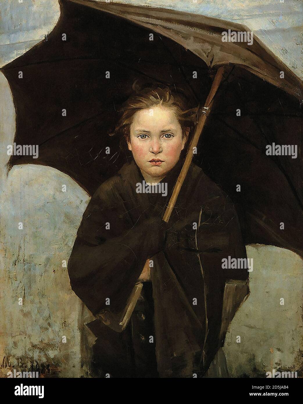 Bashkirtseff Marie Under the Umbrella Russian School 19th Century