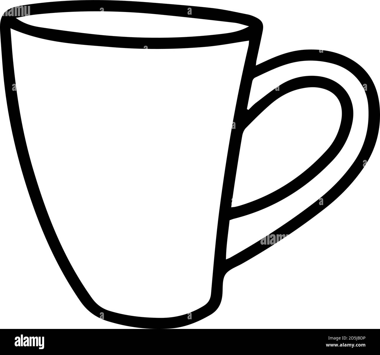 Mug isolated on a white background. Doodle Stock Vector Image & Art - Alamy