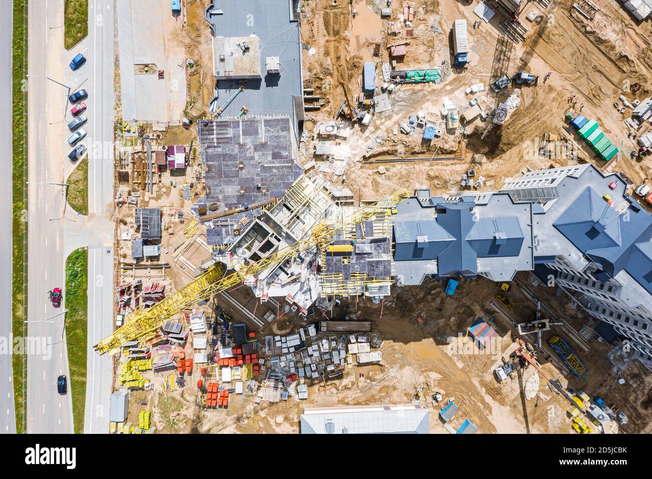 Aerial view construction housing development hi-res stock photography ...