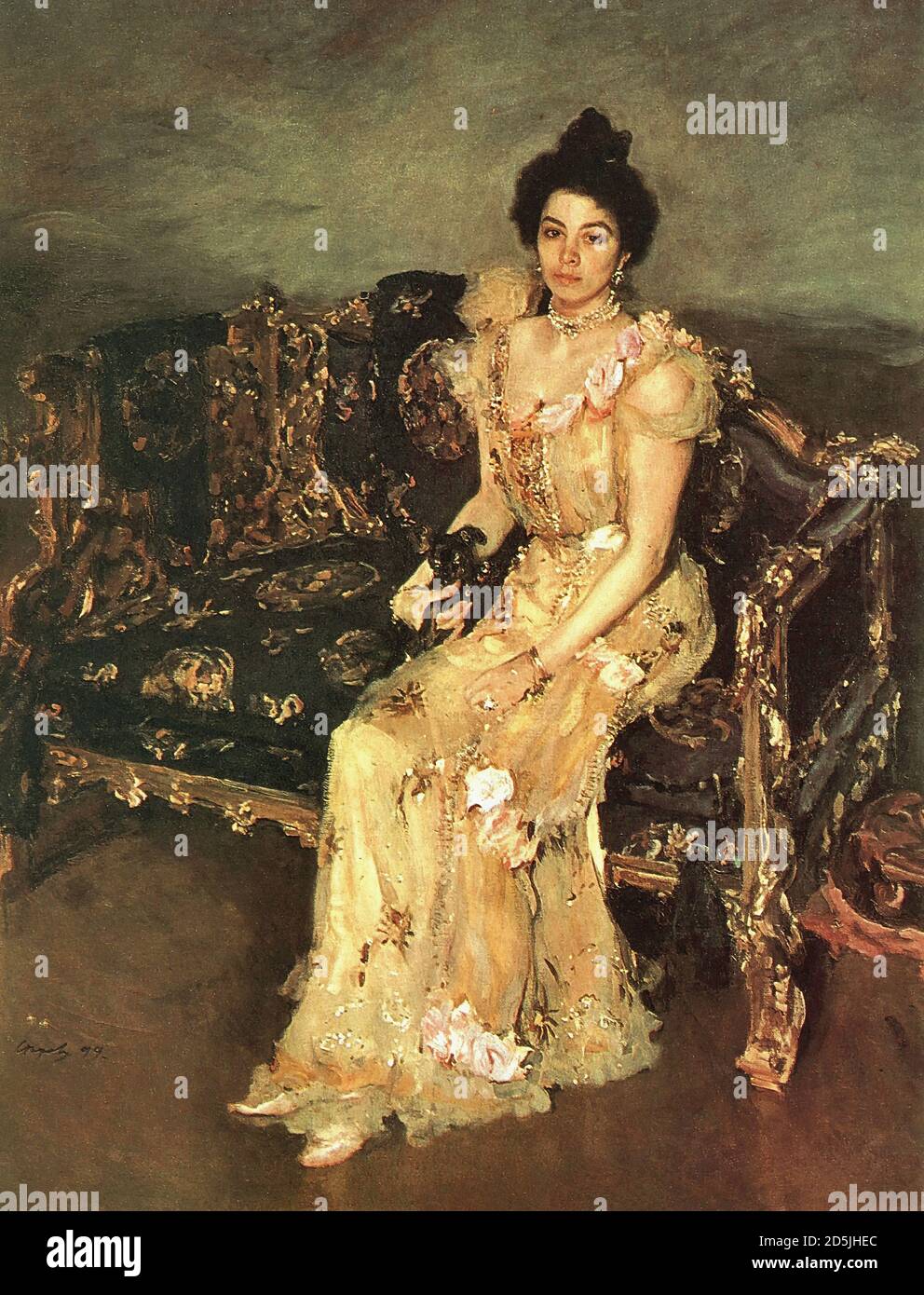 Serov Valentin - Portrait of Sophia Botkina 1 - Russian School - 19th ...