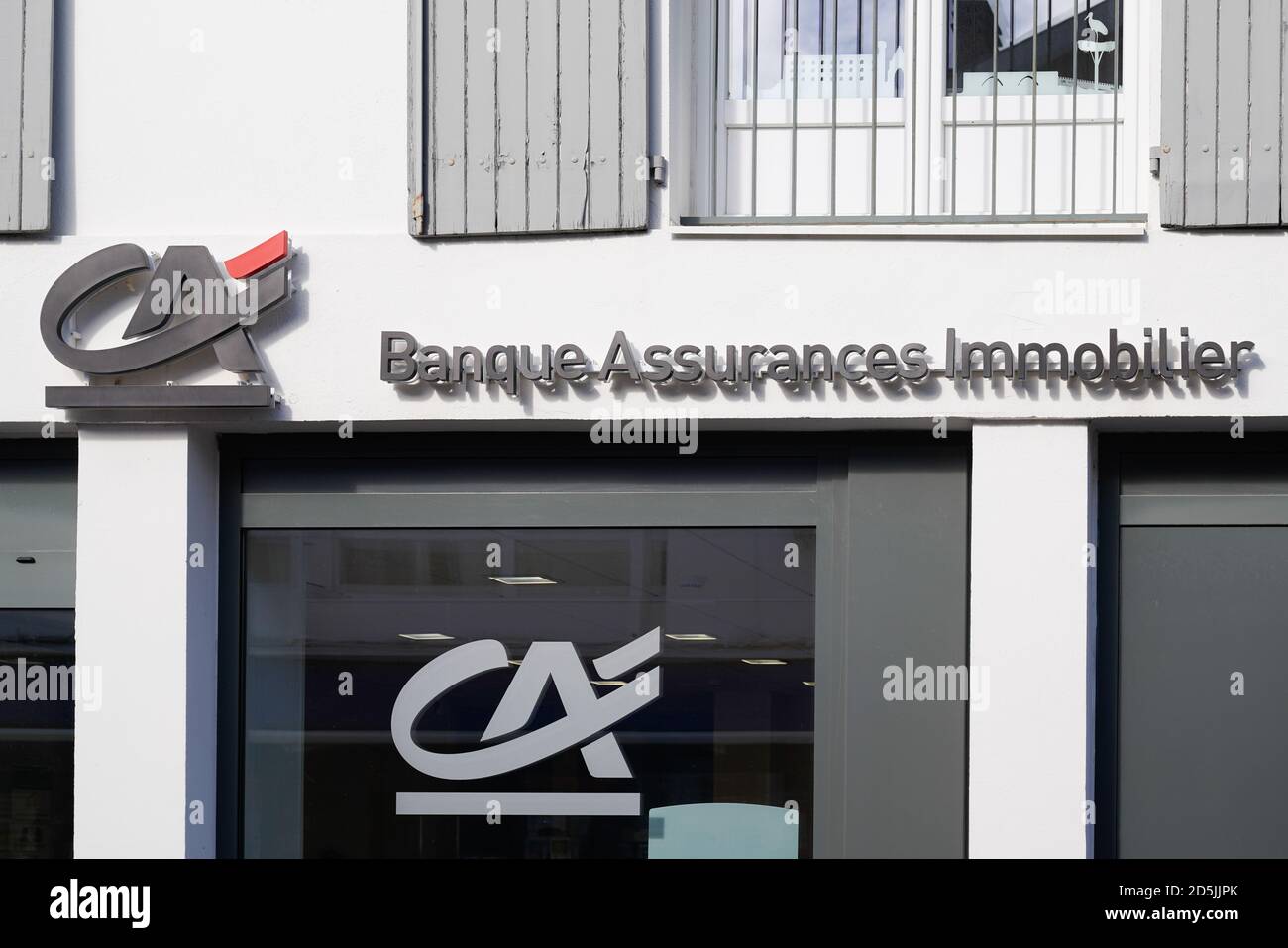 Bordeaux , Aquitaine / France 10 10 2020 credit agricole logo and