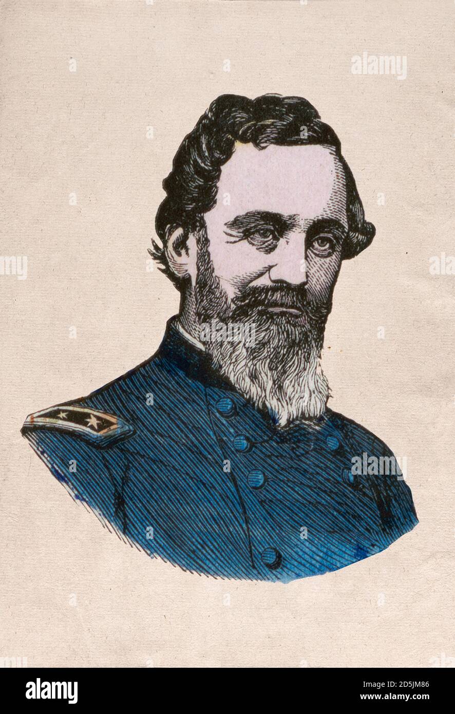 Portrait of general Sedgwick. John Sedgwick (1813 – 1864) was a military officer and Union Army general during the American Civil War. Stock Photo