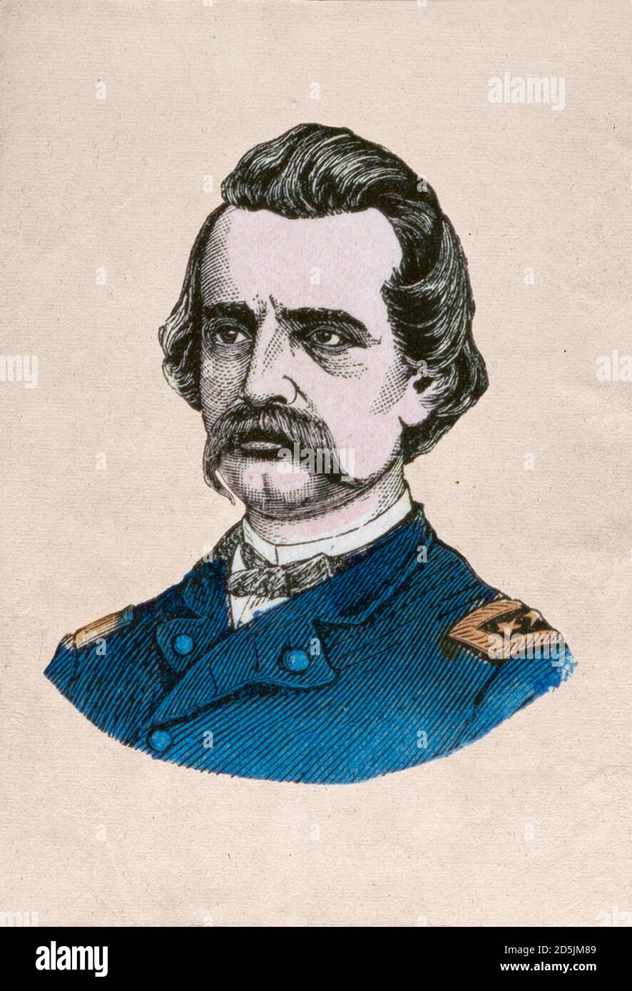 Portrait of general Logan. John Alexander Logan (1826 – 1886) was an American soldier and politician. He served in the Mexican–American War and was a Stock Photo