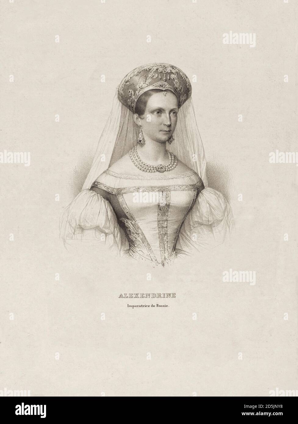 Alexandra Feodorovna (Alix of Hesse) Alexandra Feodorovna (1872 – 17 July 1918) was Empress of Russia as the spouse of Nicholas II - the last ruler of Stock Photo