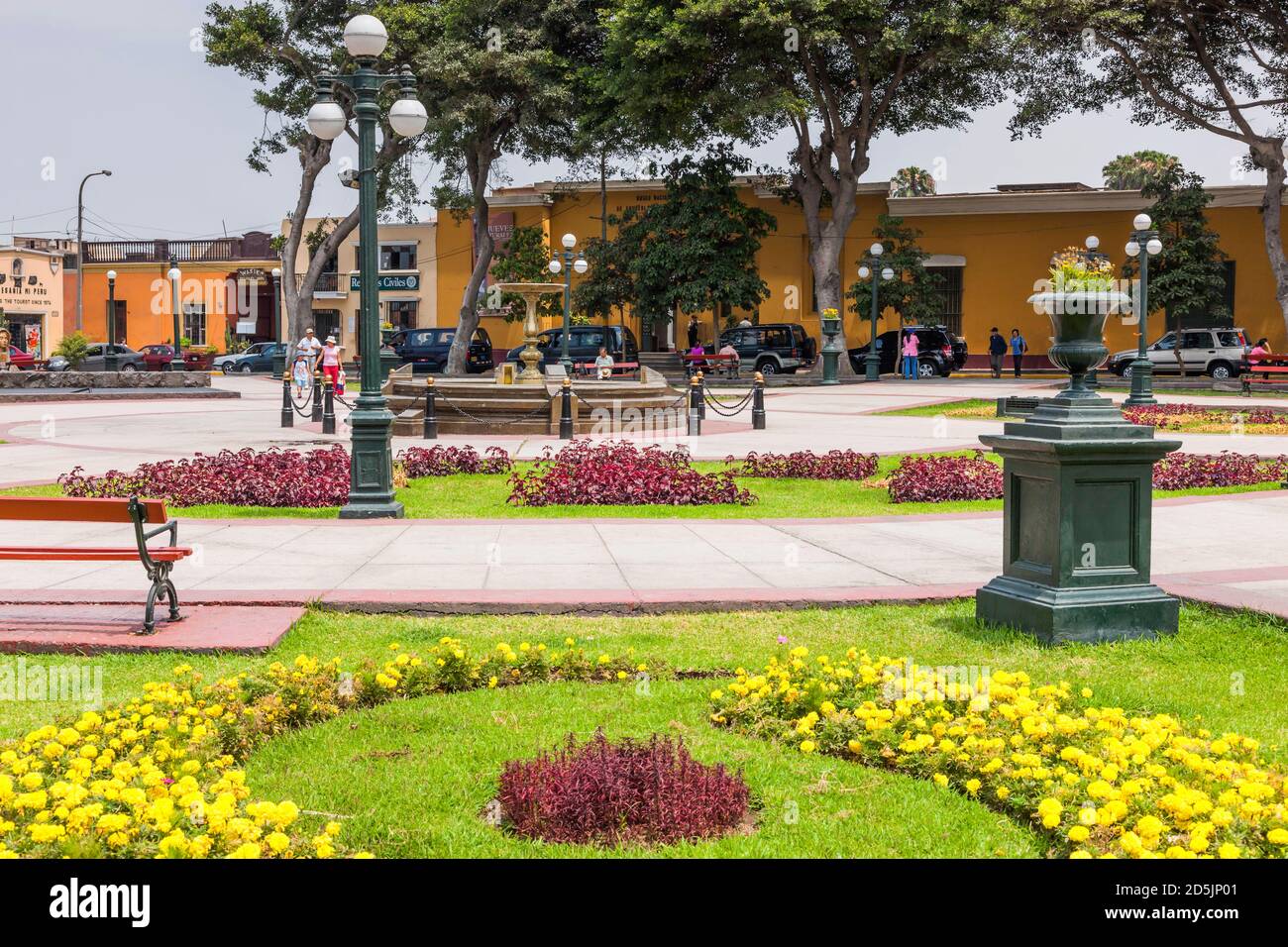 Plaza Bolivar and 'National Museum of Archaeology, Anthropology and History of Peru', Lima, Peru, South America Stock Photo