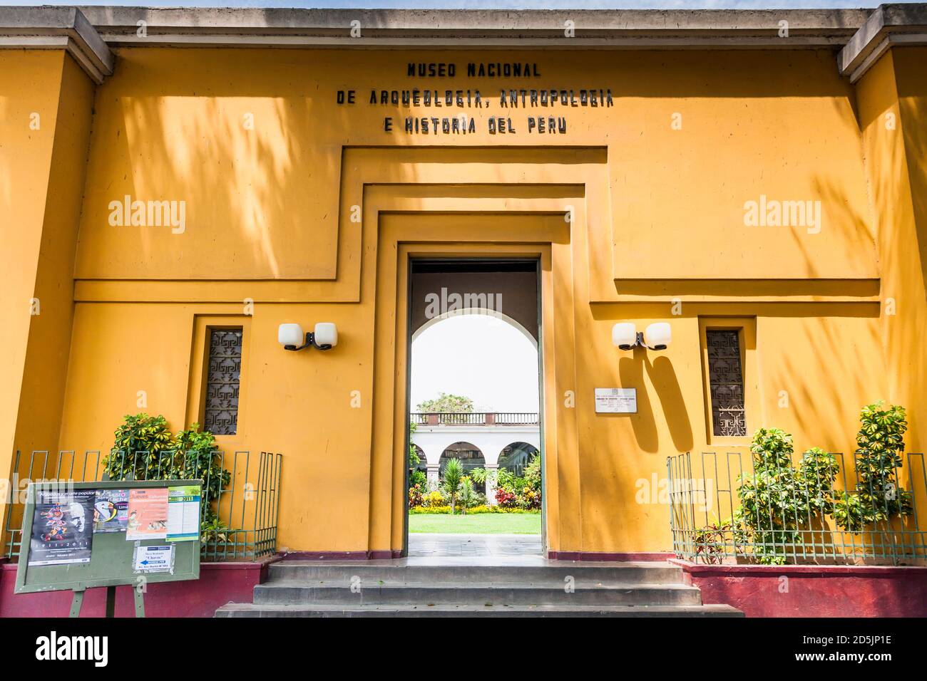 Entrance of 'National Museum of Archaeology, Anthropology and History of Peru', Lima, Peru, South America Stock Photo