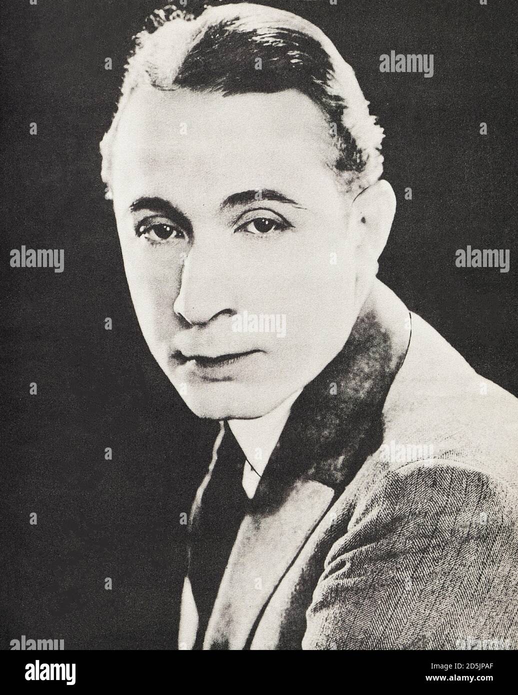 Monte Blue (born Gerard Montgomery Bluefeather; 1887 – 1963) was a film actor who began his career as a romantic lead in the silent era; and for decad Stock Photo