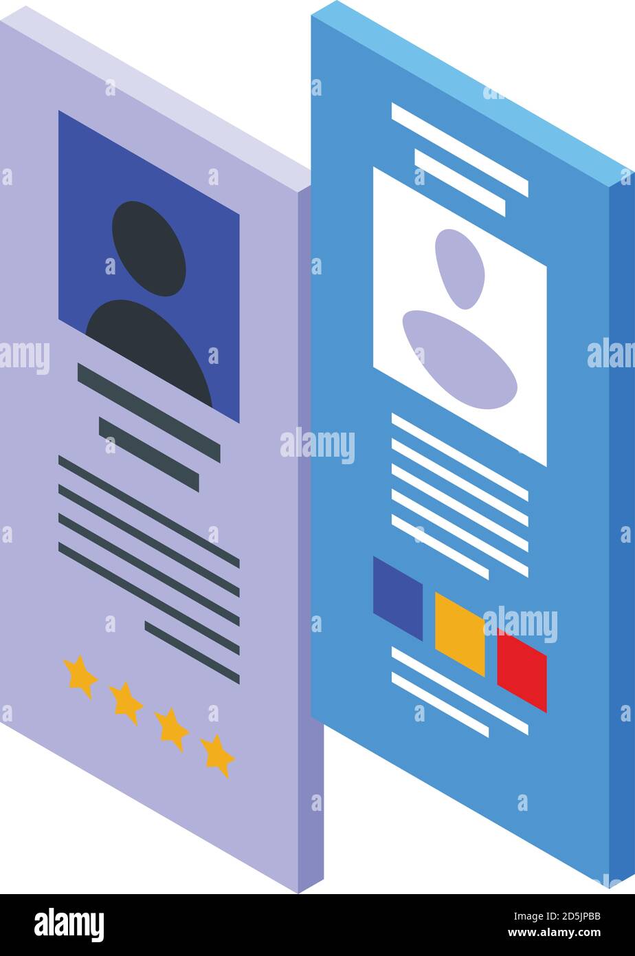 Cv comparison icon, isometric style Stock Vector Image & Art - Alamy