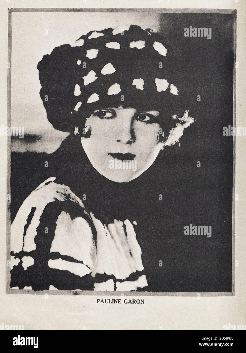 Marie Pauline Garon (1900 – 1965) was a Canadian American silent film, feature film and stage actress. Stock Photo