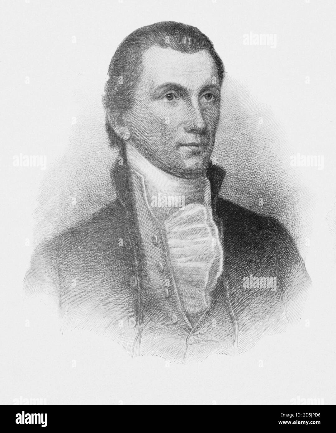 Portrait of presidnet James Monroe. James Monroe (1758 – 1831) was an American statesman, lawyer, diplomat and Founding Father who served as the fifth Stock Photo