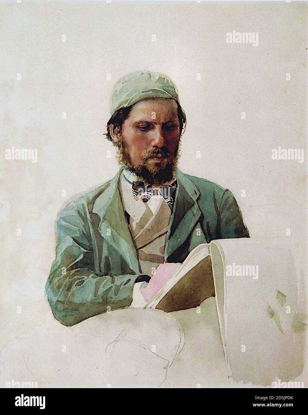 Yaroshenko Nikolai - Portrait of the Painter Ivan Kramskoy - Russian ...